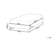 Bed without Headboard Boucle ROANNE 90 x 200 cm (EU Single) Pastel Pink_903076