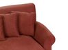 Háromszemélyes piros kárpitozott kanapé EIKE_918834