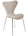 Lot de 2 chaises de salle à manger en velours taupe et argenté BOONVILLE_862244