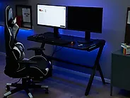 Bureau de jeu DANVERS 120 cm 60 cm LED RVB Noir_1178128