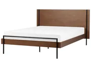 Bed LIBERMONT 140 x 200 cm (EU Double) Dark Ash Wood_1056065