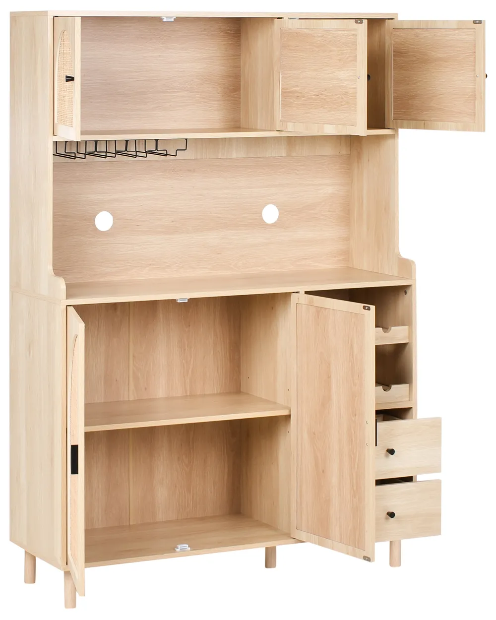 Kitchen Hutch CAMPBELLTON 120 cm Light Brown_998741