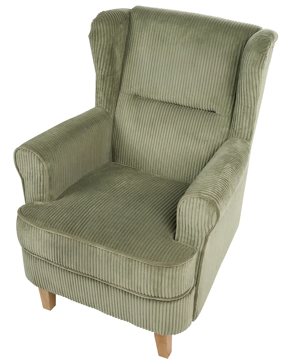 Wingback Chair ABSON Corduroy Green_1185977