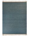 Alfombra de yute azul turquesa/marrón 160 x 230 cm LUNIA_846253
