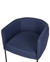 Fauteuil en lin synthétique bleu foncé MALMOS_931309