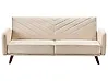 Sofa Bed 3 Seater SENJA Velvet Beige