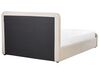 Fabric EU Double Size Ottoman Bed Beige RENNES_702869