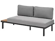 Garden Corner Sofa with Table 5 Seater FIVIZZANO Acacia Wood Dark Grey_1158795