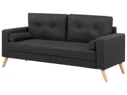 Sofa 2 Seater KALMAR Fabric Black_755633
