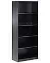 Bokhylla med 5 hyllor ZEHNA 197 cm Svart