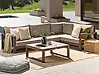 Garden Corner Sofa with Table 4 Seater TIMOR Modular Certified Acacia Wood Dark Brown Left Hand