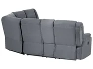 Manual Recliner Corner Sofa 5 Seater ROKKE Fabric Grey Left Hand_1108229