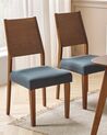 Conjunto de 2 sillas de madera de caucho oscura/gris ELMIRA_832008