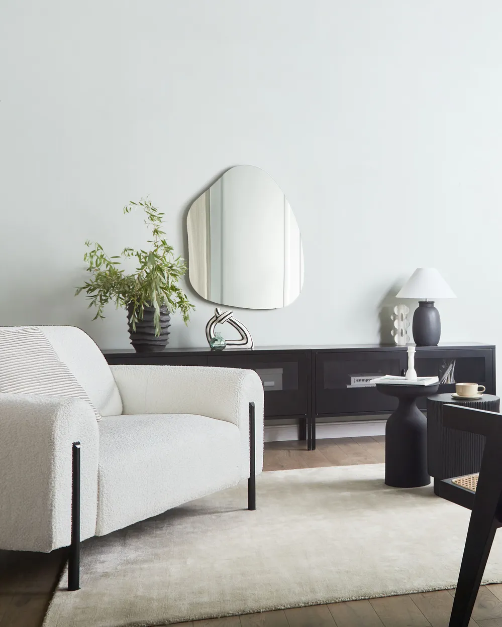 Armchair ASKIM Boucle White_935967