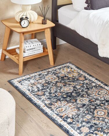 Area Rug 80 x 150 cm Blue and Beige MALISHKA