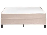 Divan Bed without Headboard Fabric COUNTESS 160 x 200 cm (EU King Size) Beige_978629