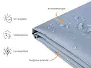 Bâche de protection CHUVA 203 cm 35 cm 35 cm Gris_929786