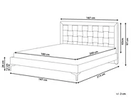 Bed Velvet LIMOUX 180 x 200 cm (EU Super King) Black_867230