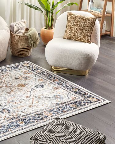 Area Rug 160 x 230 cm Beige and Blue ARATES