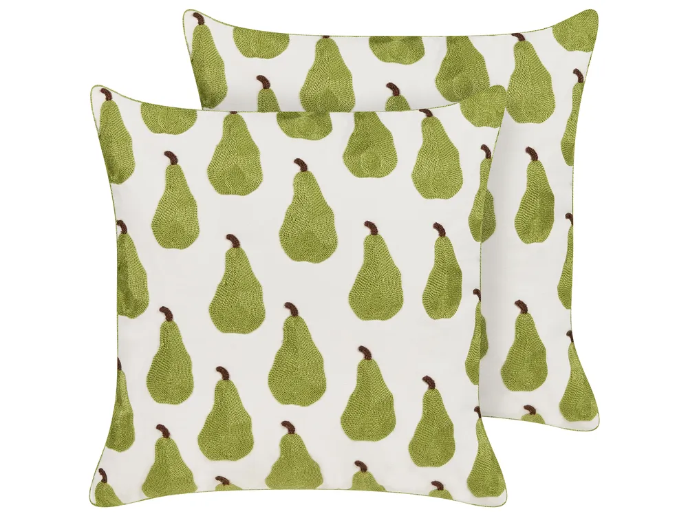 Set of Decorative Cushions TRACHELIUM 45 x 45 cm Green Plant