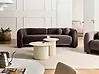 Sofa 3 Seater LEIREN Velvet Dark Brown