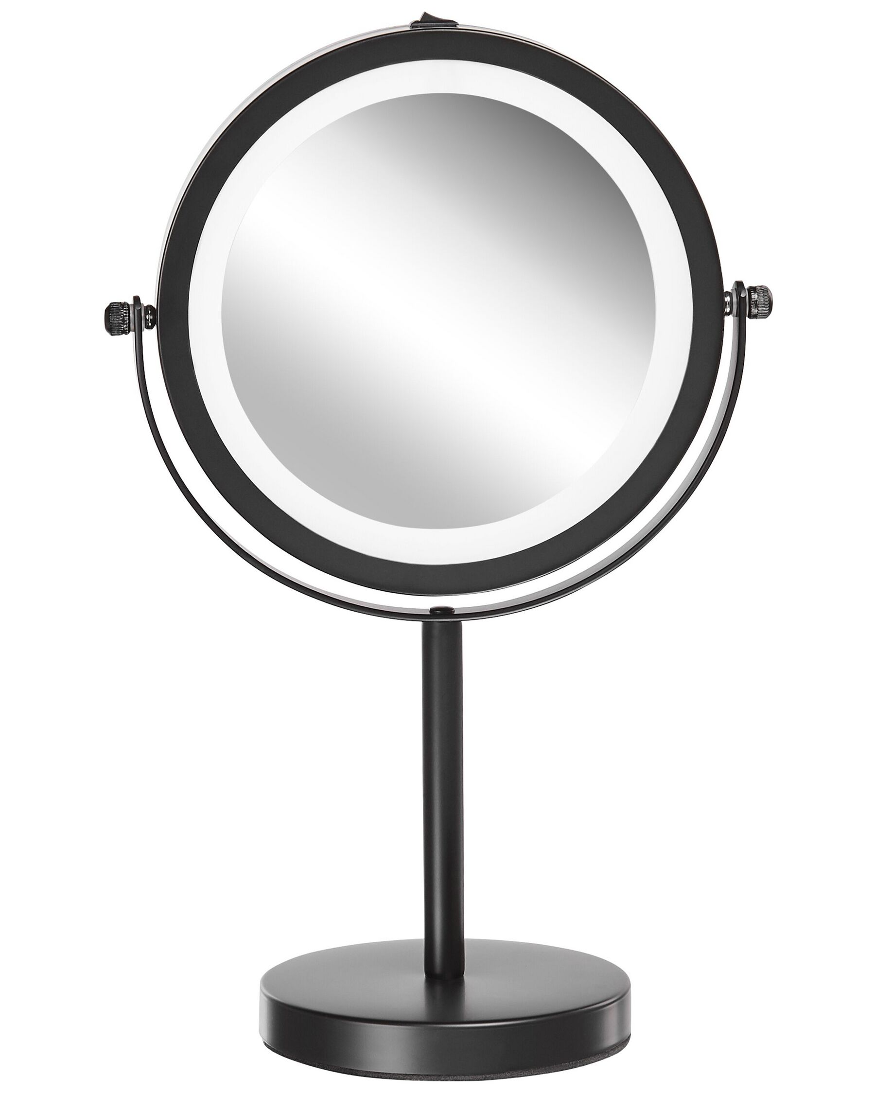 Miroir de maquillage avec éclairage LED ø 17 cm noir TUCHAN_813590