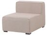 Lounge Set beige 7-Sitzer linksseitig modular AREZZO_778110