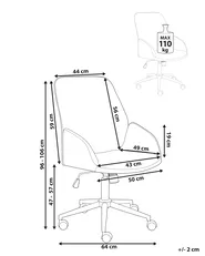 Sedia da ufficio CASTILE Lino sintetico Grigio scuro_1072511