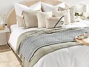 Coperta ANAMUR Cotone 110 x 180 cm Grigio chiaro_1177679