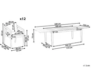 Garden Dining Set 12 Seater TOSCANELLA Certified Acacia Wood Light Brown_1165390