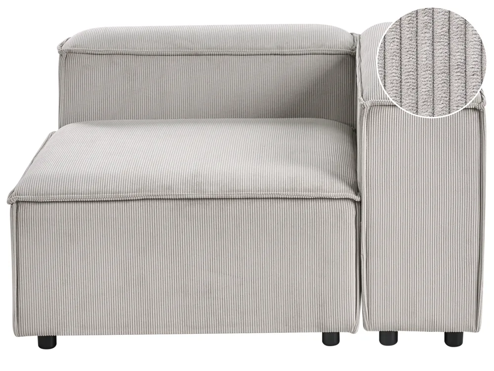 Corner Seat ARDAL Corduroy Taupe Left Hand