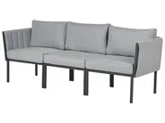Garden Lounge Set with Table 5 Seater SKALA Metal Dark Grey_934675