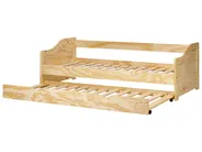 Trundle Bed Pine Wood LUNERAY 90 x 200 cm (EU Single) Light Brown_936371
