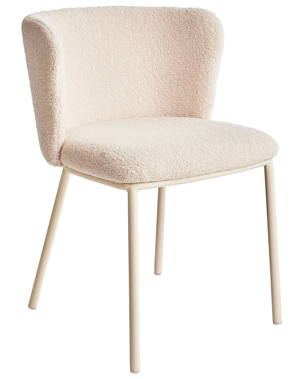 Set of Dining Chairs MINA II Boucle Light Beige