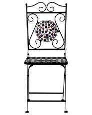 Set di 2 sedie da giardino CARPINO Metallo Nero_919914