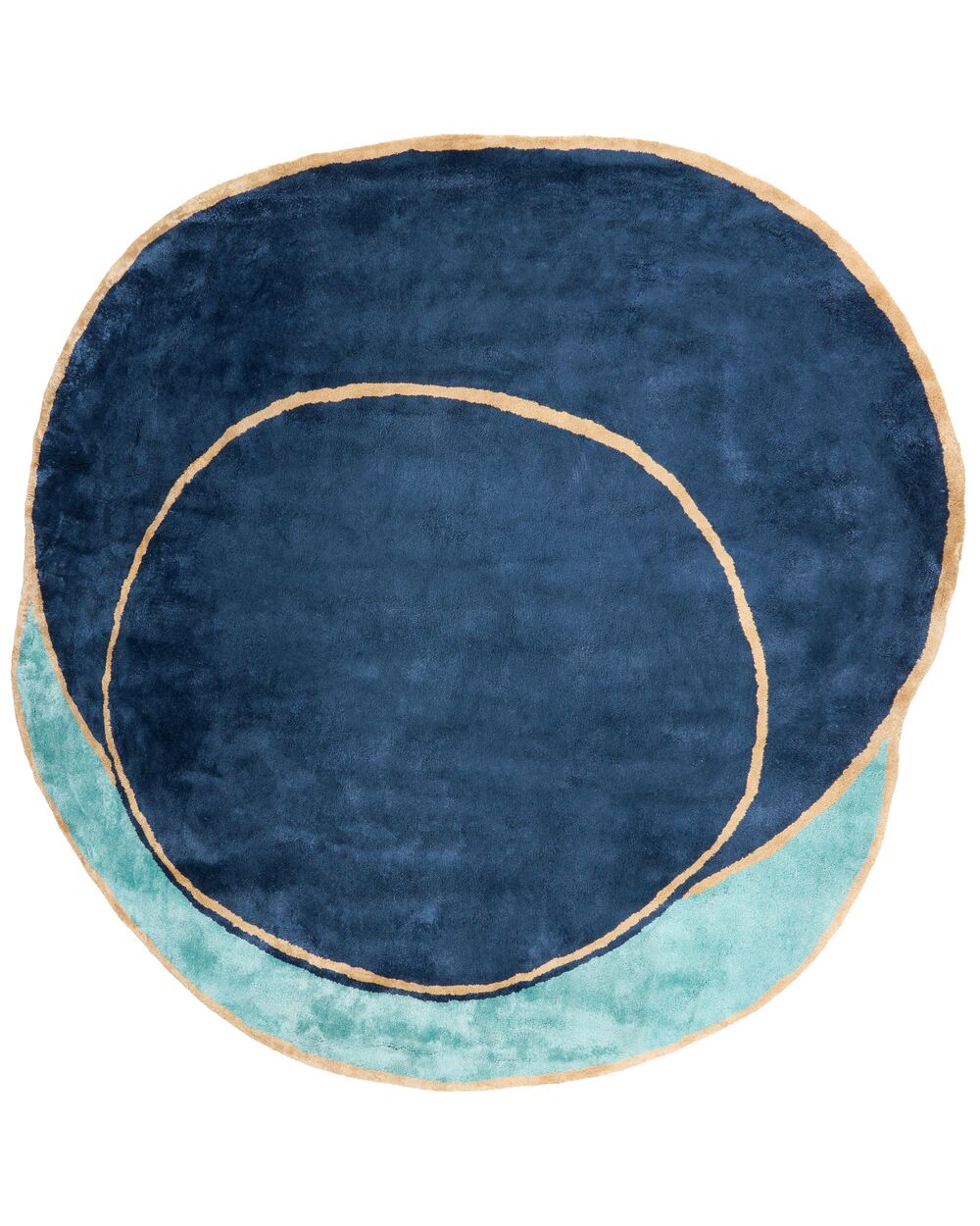 Tappeto KANRACH Blu marino 200 x 200 cm Viscosa