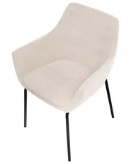 Set di 2 sedie da pranzo BOWDON Ciniglia Beige chiaro_1040044