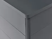 Cesta KYMI 136 cm 55 cm Metallo con ruote Grigio scuro_1173673