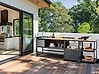 Outdoor Kitchen Set with Sink ORTISEI Light Brown Metal