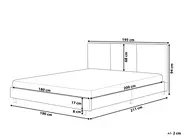 Letto ad acqua Bouclé ALBI 180 x 200 cm Beige_972031