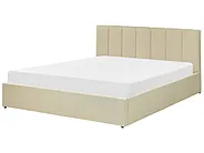 Bett mit Stauraum DREUX Stoff Beige 160 x 200 cm_861170