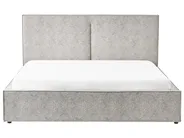 Ottoman Bed MOISSAC Velour Knit Black/ White 180 x 200 cm (EU Super King)_989418