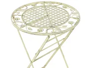 Garden Bar Table BIVIO 60 cm 60 cm Metal Light Green_966466