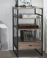 3 Tier Shelving Unit KEENE 101 cm Taupe_1177354