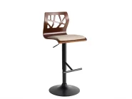 Set di 2 sedie alte PETERSBURG Pelle sintetica Beige/Nero_1054629