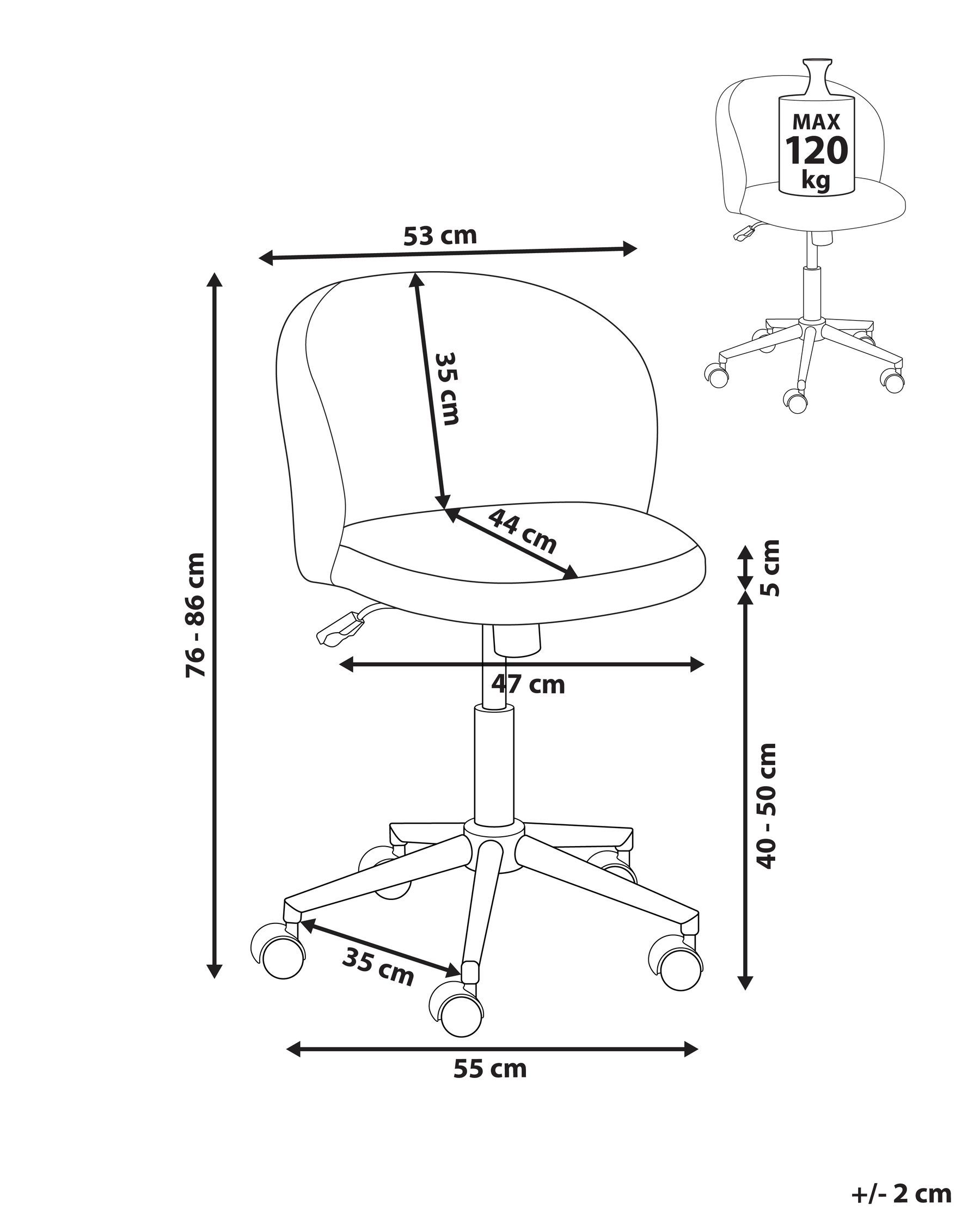 Office Chair MILES Corduroy Off-White_1042896