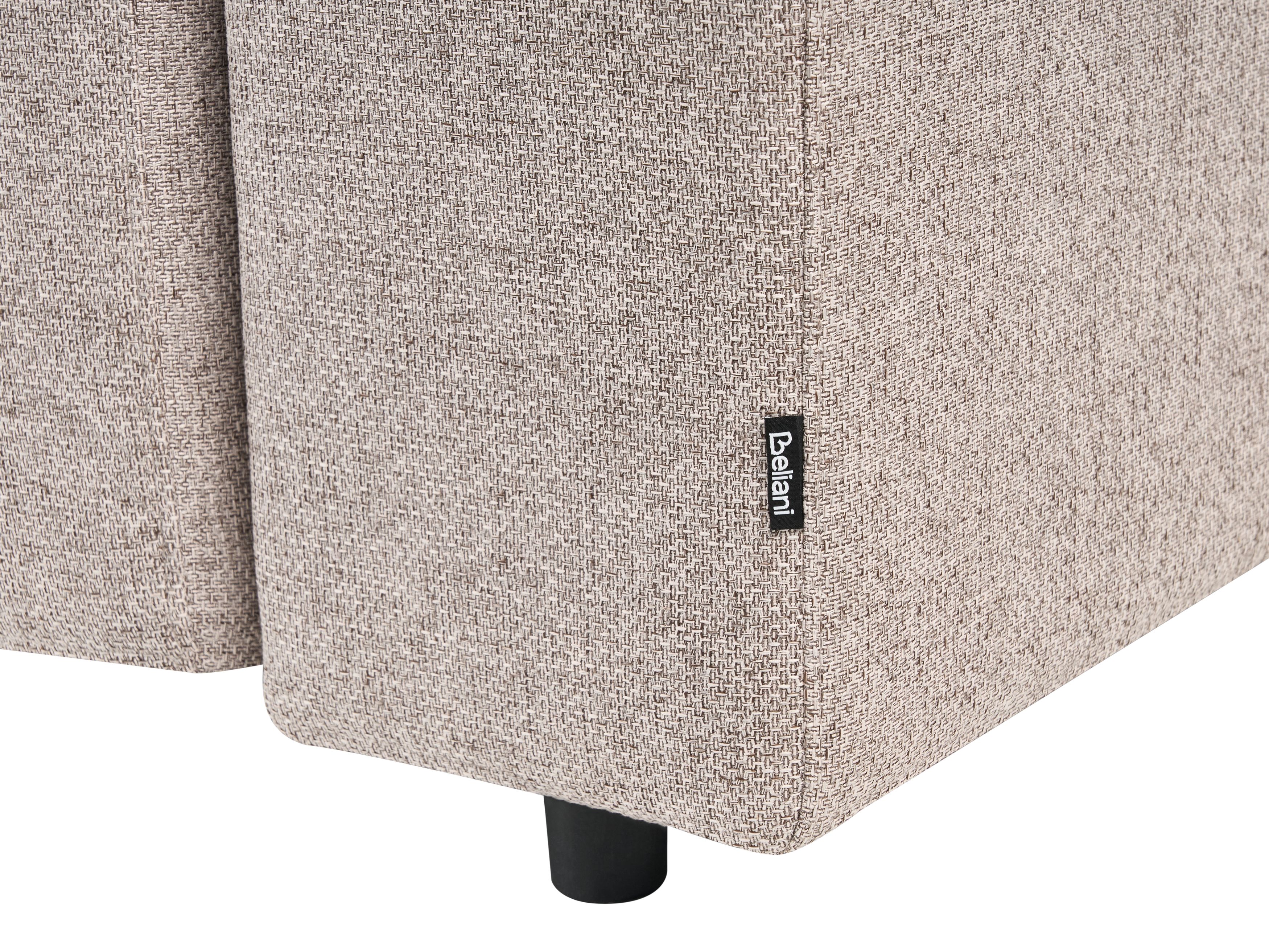 Chaise Longue INNVIK Fabric Light Brown with Storage | Beliani.co.uk