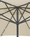 Garden Parasol with LED Lights ⌀ 2.66 m Beige RAPALLO_679989