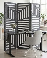 Office Divider FUTURA 180 x 180 cm Dark Grey_1177480