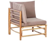 Garden Lounge Set with Table 6 Seater CERRETO Bamboo Taupe_908958